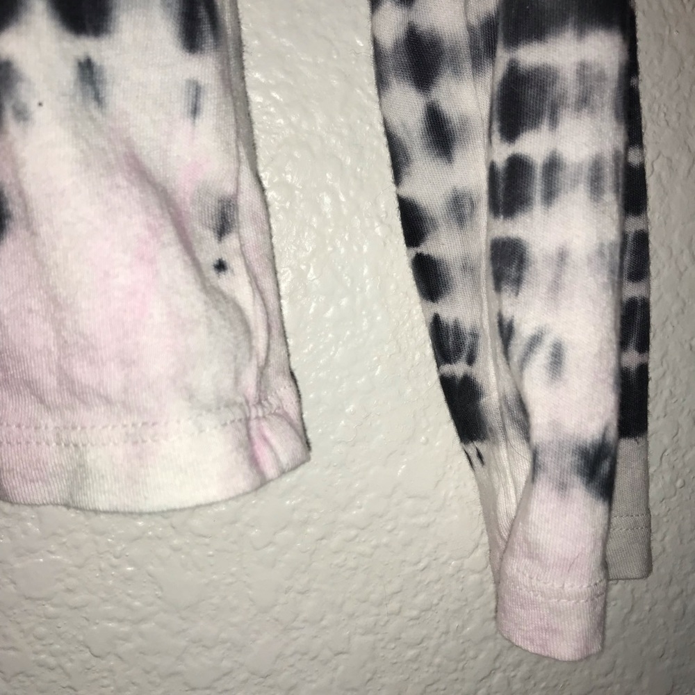 REFORMATION JEANS Long Sleeve Tee Tie-Dye Black White Pink Yellow size Medium - Picture 5 of 14